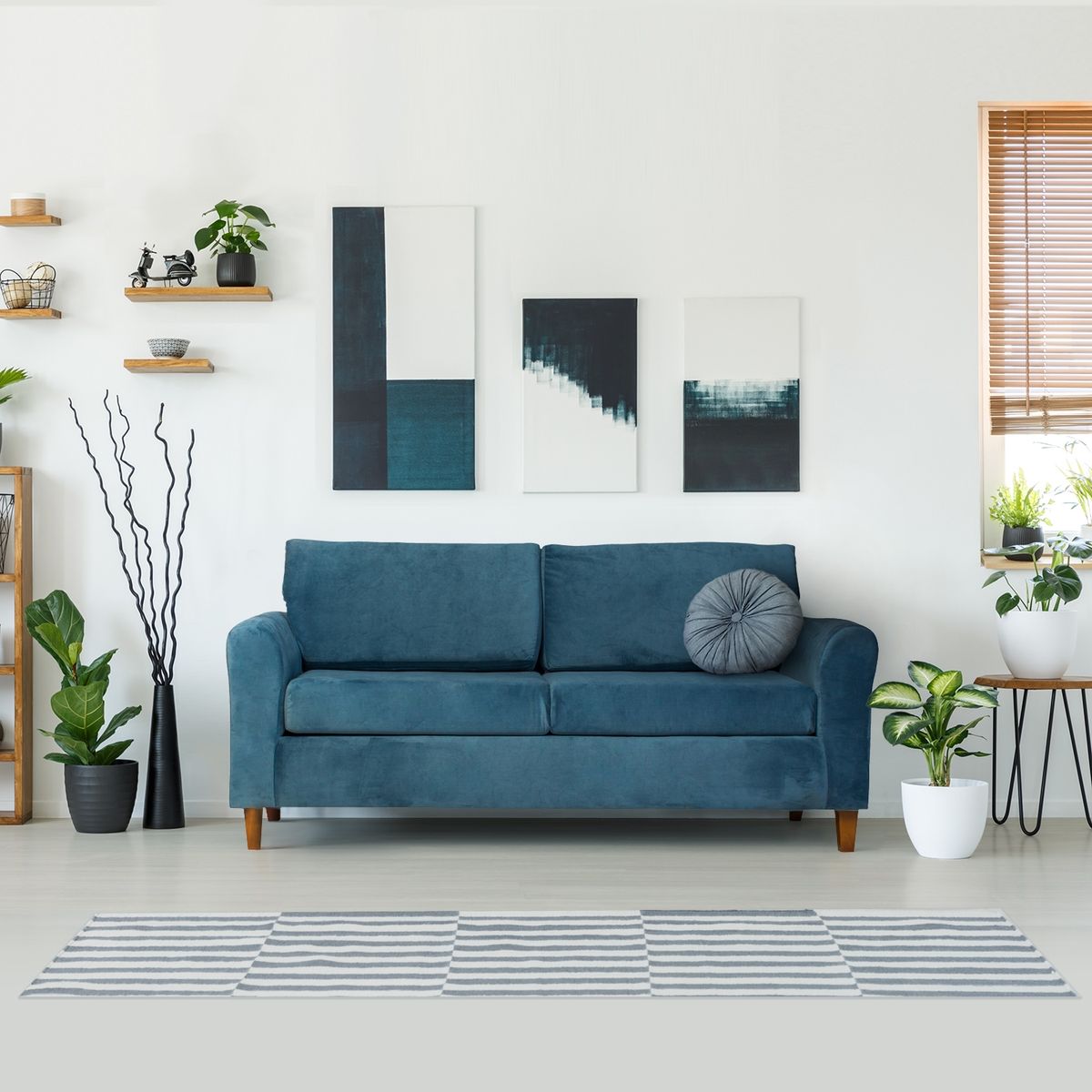 CASA WOW DECO - Sofá Delos 3C Petróleo