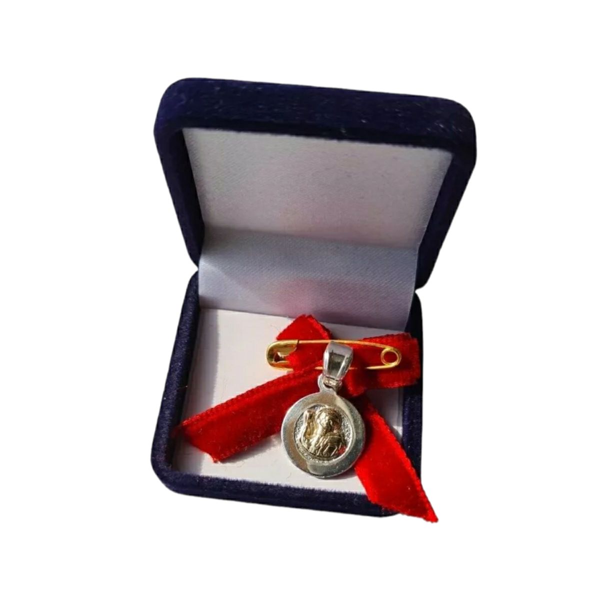 GENERICO - Medalla colgante de San Benito De Plata 925 Y Oro 14k Para Bebé….