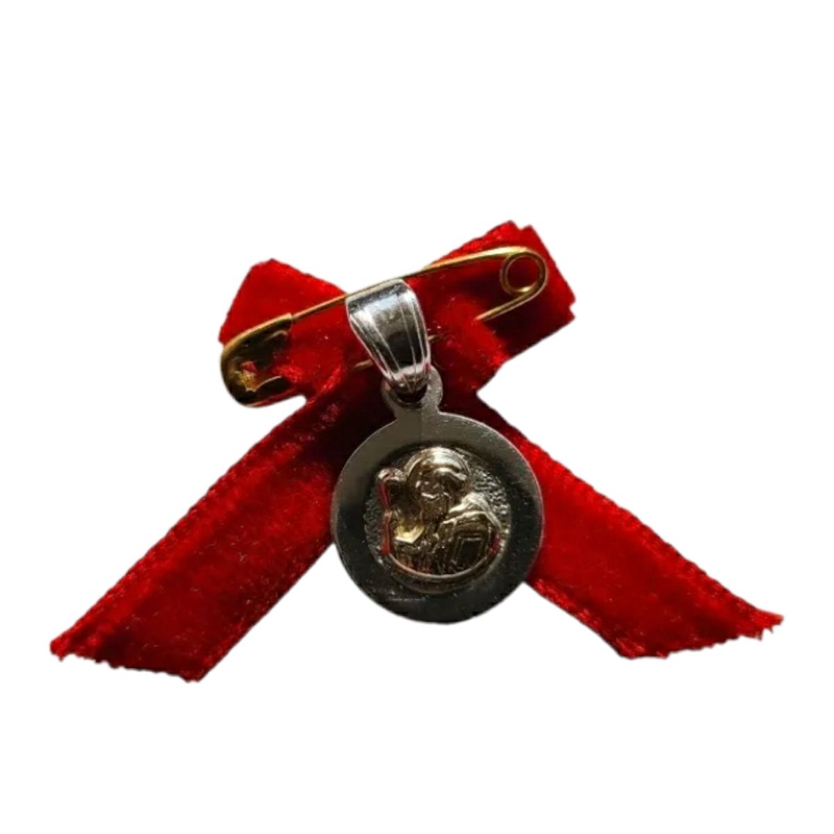 GENERICO - Medalla colgante de San Benito De Plata 925 Y Oro 14k Para Bebé….