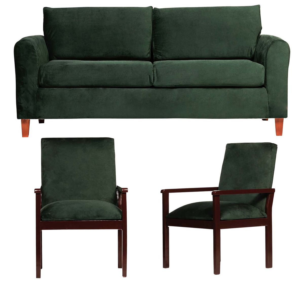 CASA WOW DECO - Living Delos 3C + 2 Sitiales Verde