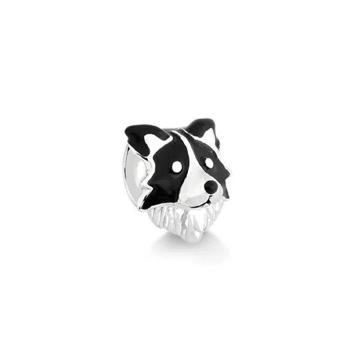 SILVER HEART - Charm Perro Border Collie en Plata Fina 925 SILVER HEART