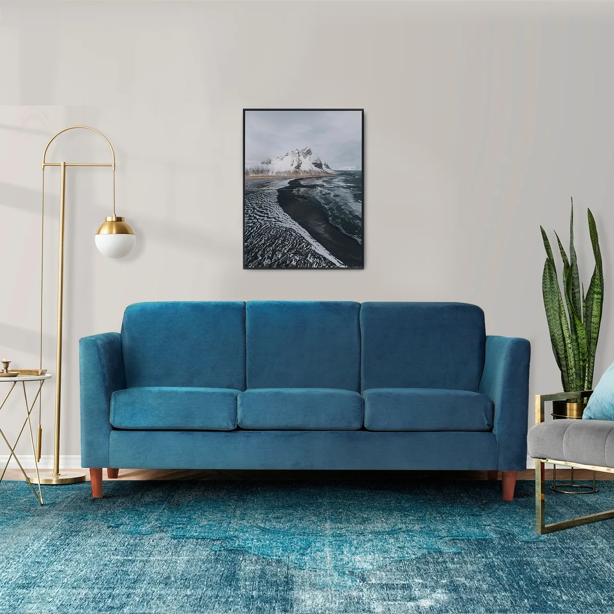 CASA WOW DECO - Sofá Trento 3C Petróleo