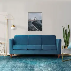 CASA WOW DECO - Sofá Trento 3C Petróleo