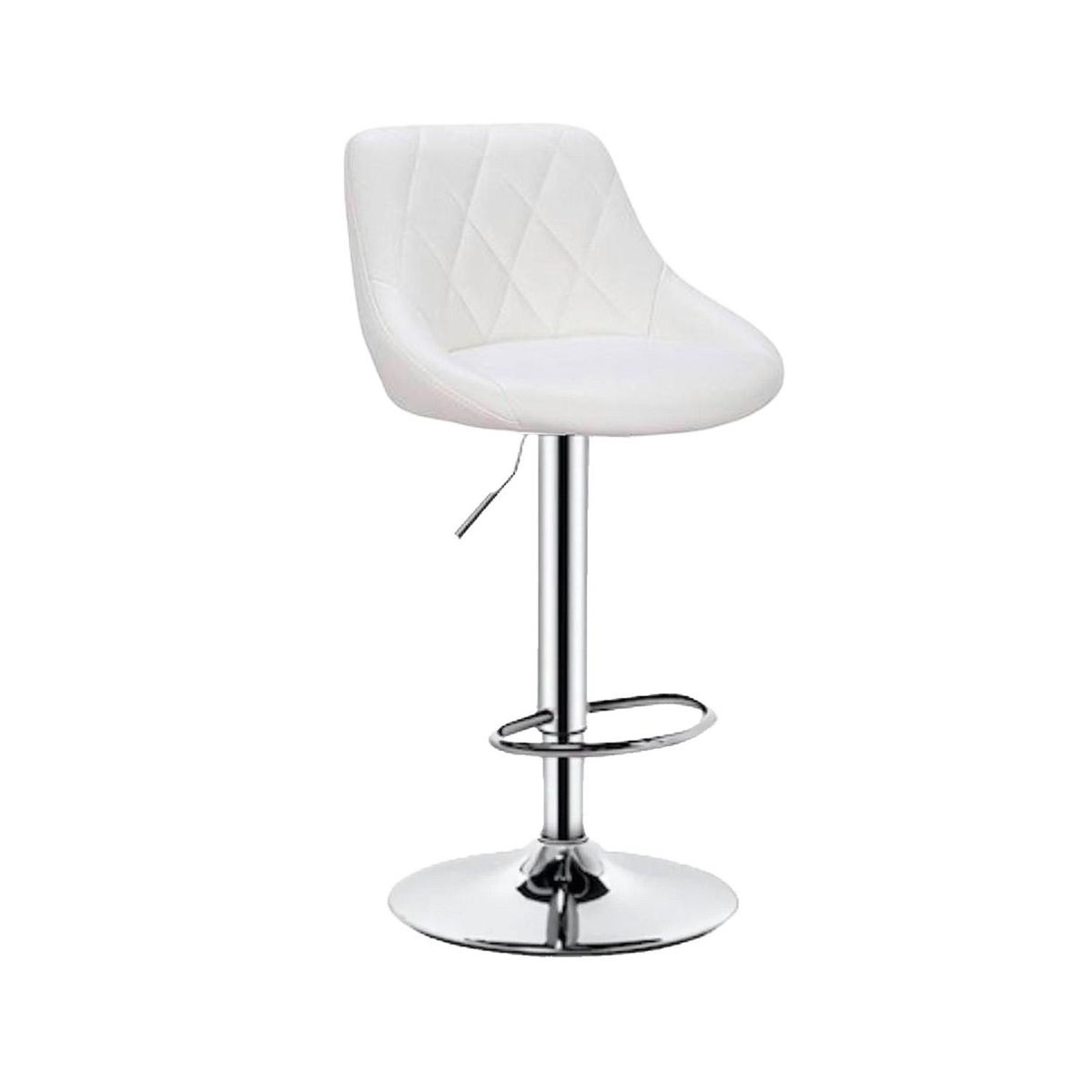 Sillas Taburete Piso Bar Giratoria Altura Regulable Con Respaldo - Blanco, marca GLOBAL LATIN GROUP - Foto Principal