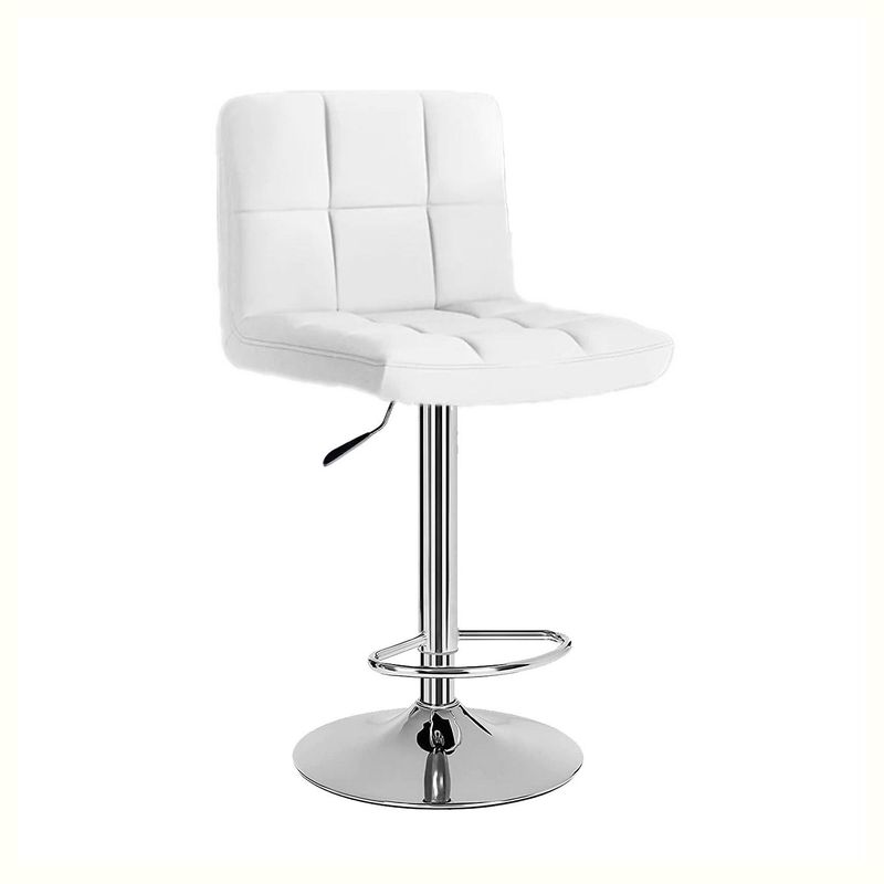 GENERICO - Silla Piso Bar Taburete Con Respaldo - Blanco