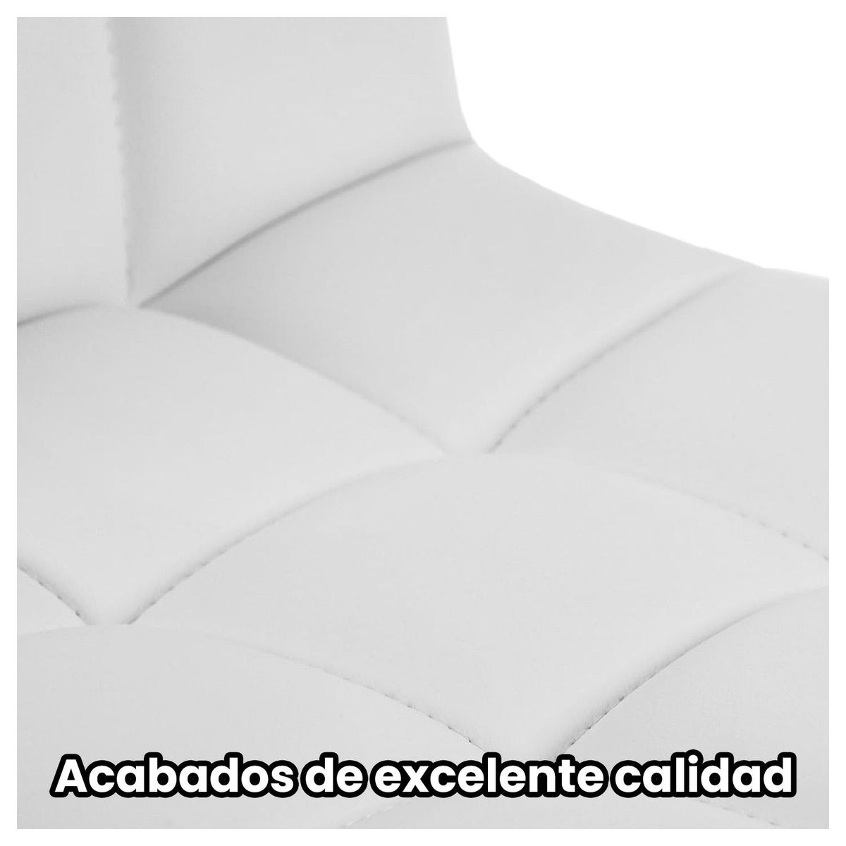 GLOBAL LATIN GROUP - Taburetes Giratorios 60-80 cm PU Base Acero y ajustable - Blanco