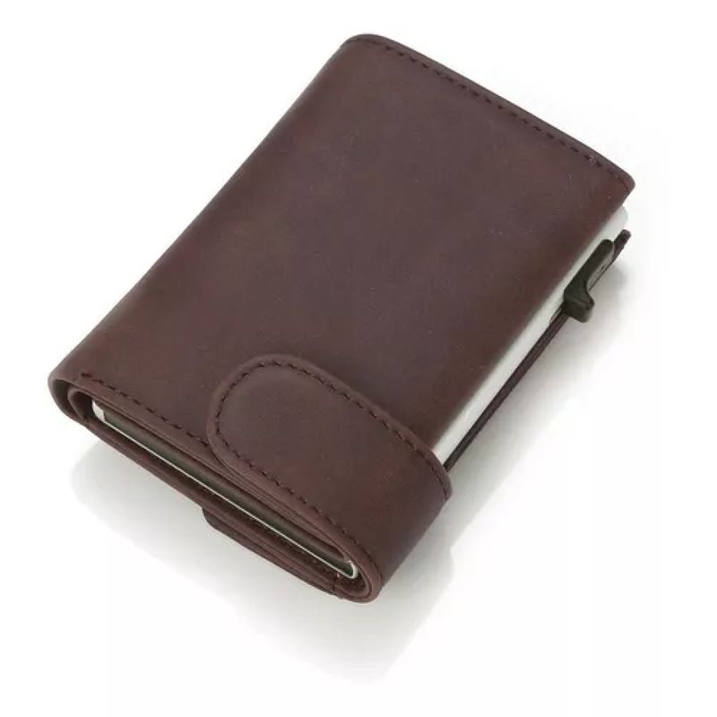 GENERICO - Billetera Tarjetero Rfid Cuero Pu Hombre Minimalista
