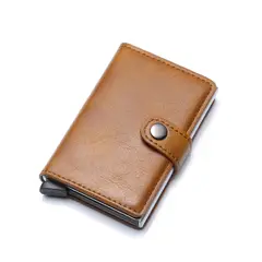 GENERICO - Billetera Tarjetero Cuero Minimalista Hombre Mujer Rfid