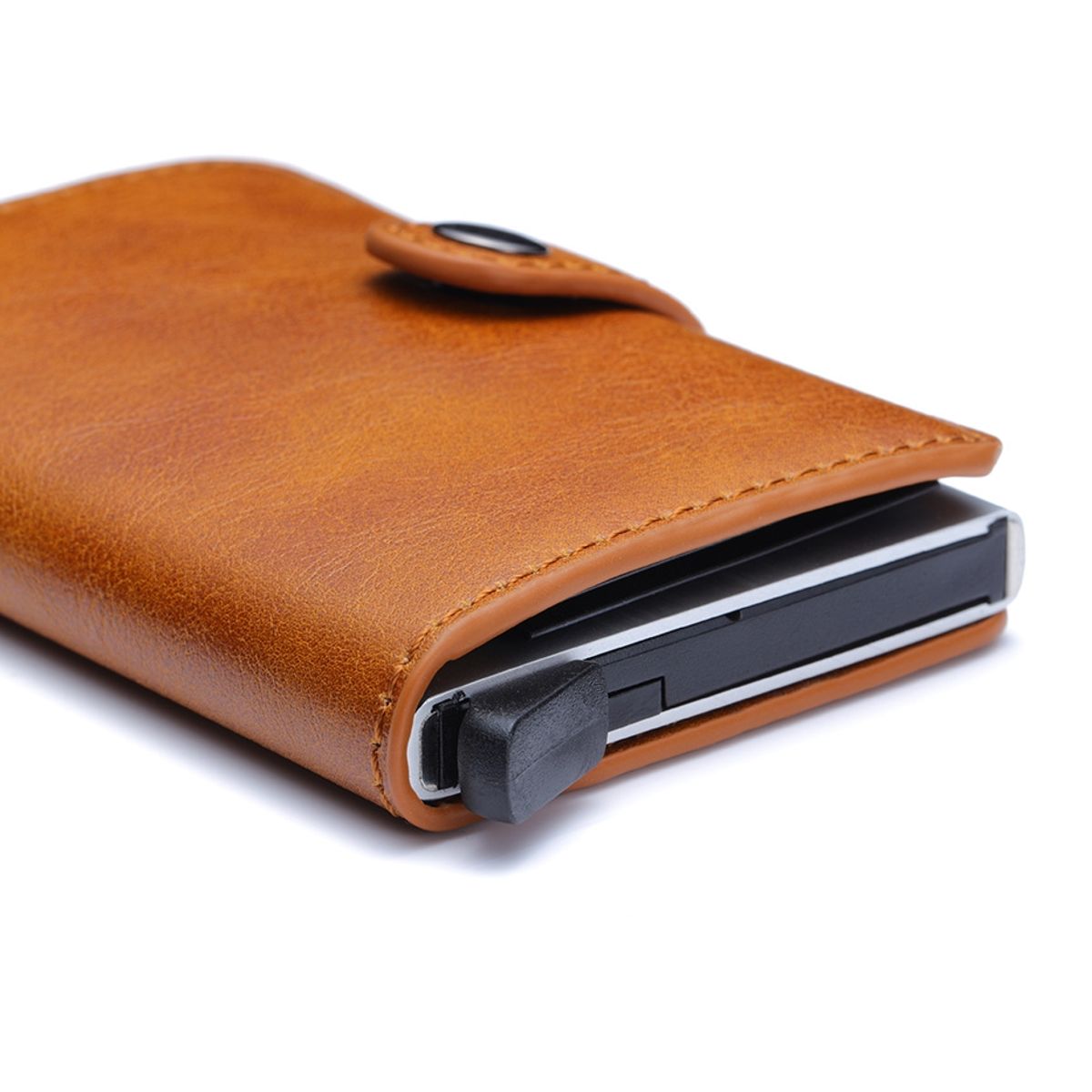 GENERICO - Billetera Tarjetero Cuero Minimalista Hombre Mujer Rfid