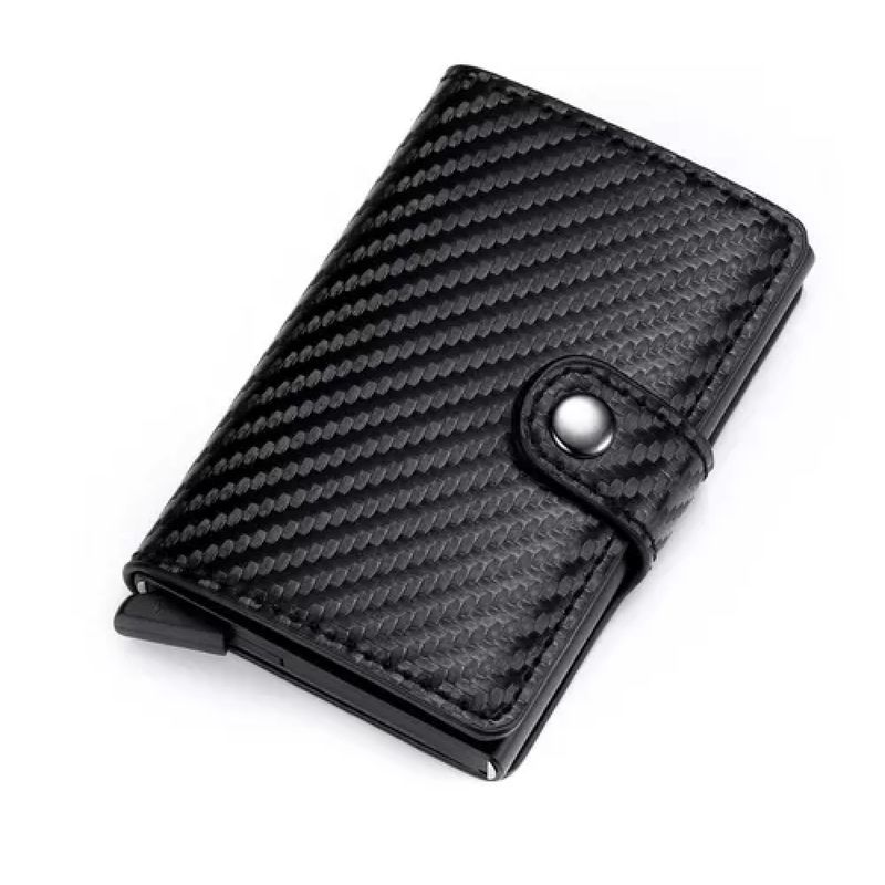 GENERICO - Billetera Tarjetero Cuero Minimalista Hombre Mujer Rfid