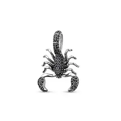 SILVER HEART - Charm Escorpión Negro en Plata Fina 925