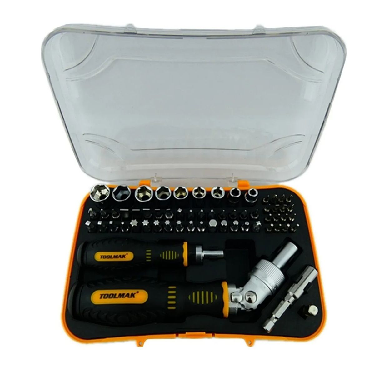 GENERICO - Juego Puntas Destornillador Con Ratchet 1/4 61 Piezas Tmk