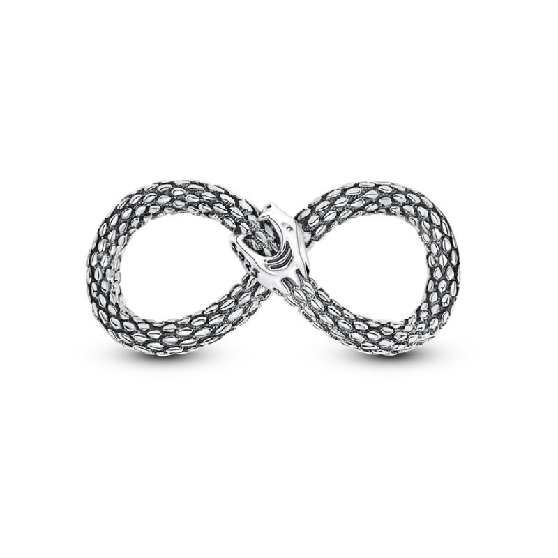 SILVER HEART - Charm Serpiente Uroboros Infinito en Plata Fina 925 SILVER HEART