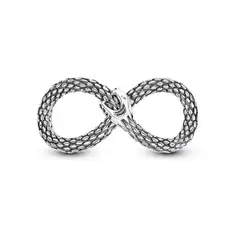 SILVER HEART - Charm Serpiente Uroboros Infinito en Plata Fina 925