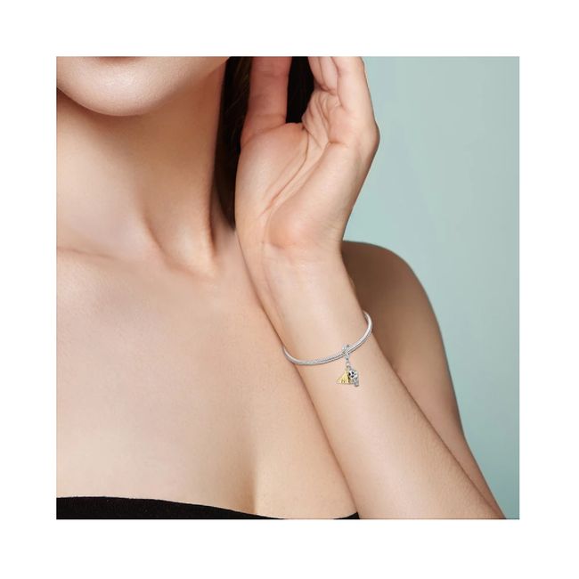 SILVER HEART - Charm Momia y Pirámide Egipcia en Plata Fina 925 SILVER HEART