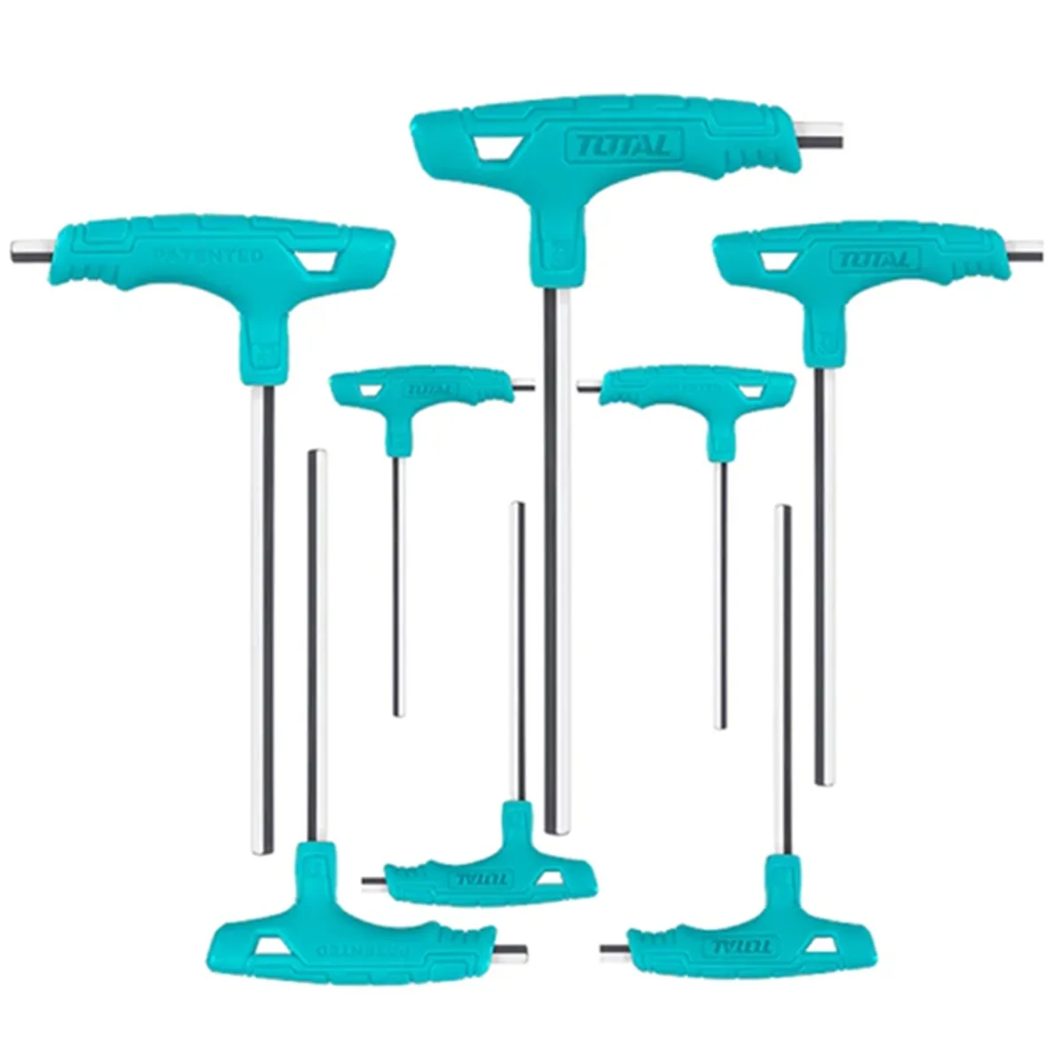 TOTAL TOOLS - Set Juego Llaves Allen Hexagonal C/mango T 8 Pcs Thhw80816