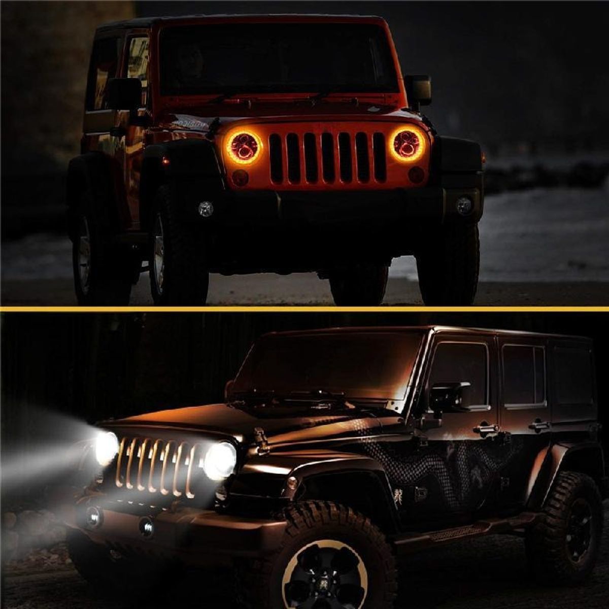 GENERICO - X2 Foco Led Ojo De Angel Jeep 7 Pulgadas