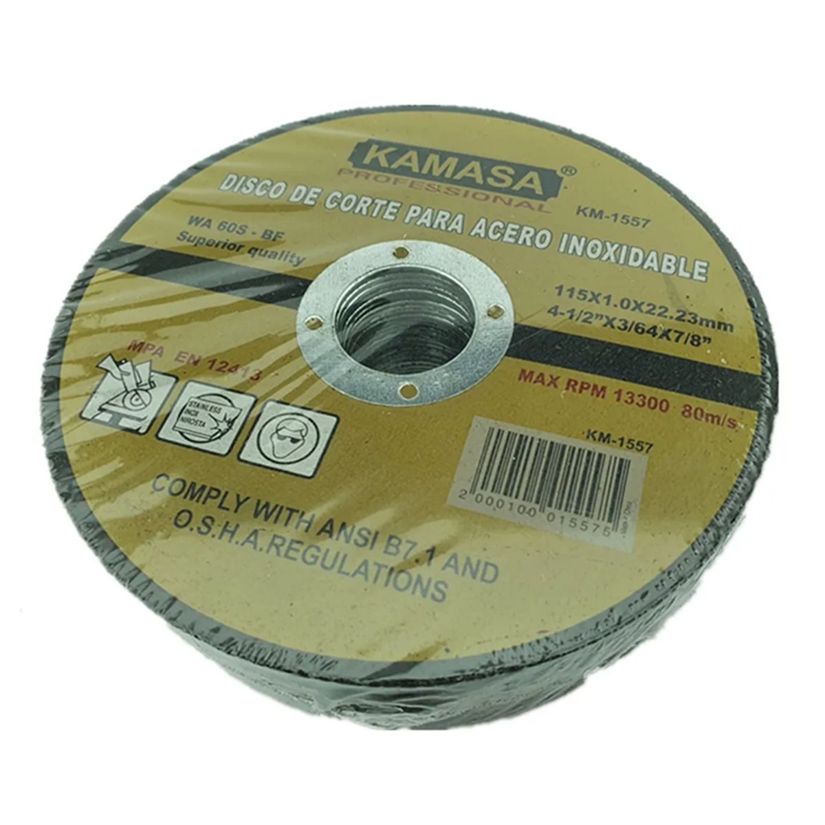 KAMASA - 25 Unidades Disco De Corte Para Acero Inoxidable 115mm KM1557