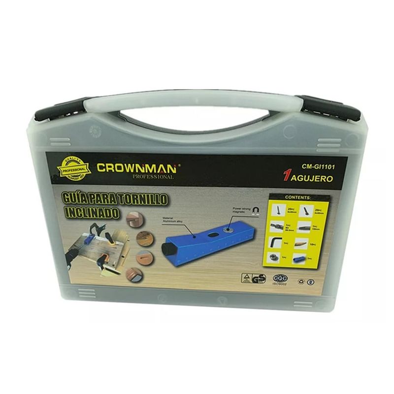 GENERICO - Guia Para Tornillo Inclinado 1 Agujero + Accesorios Crownman