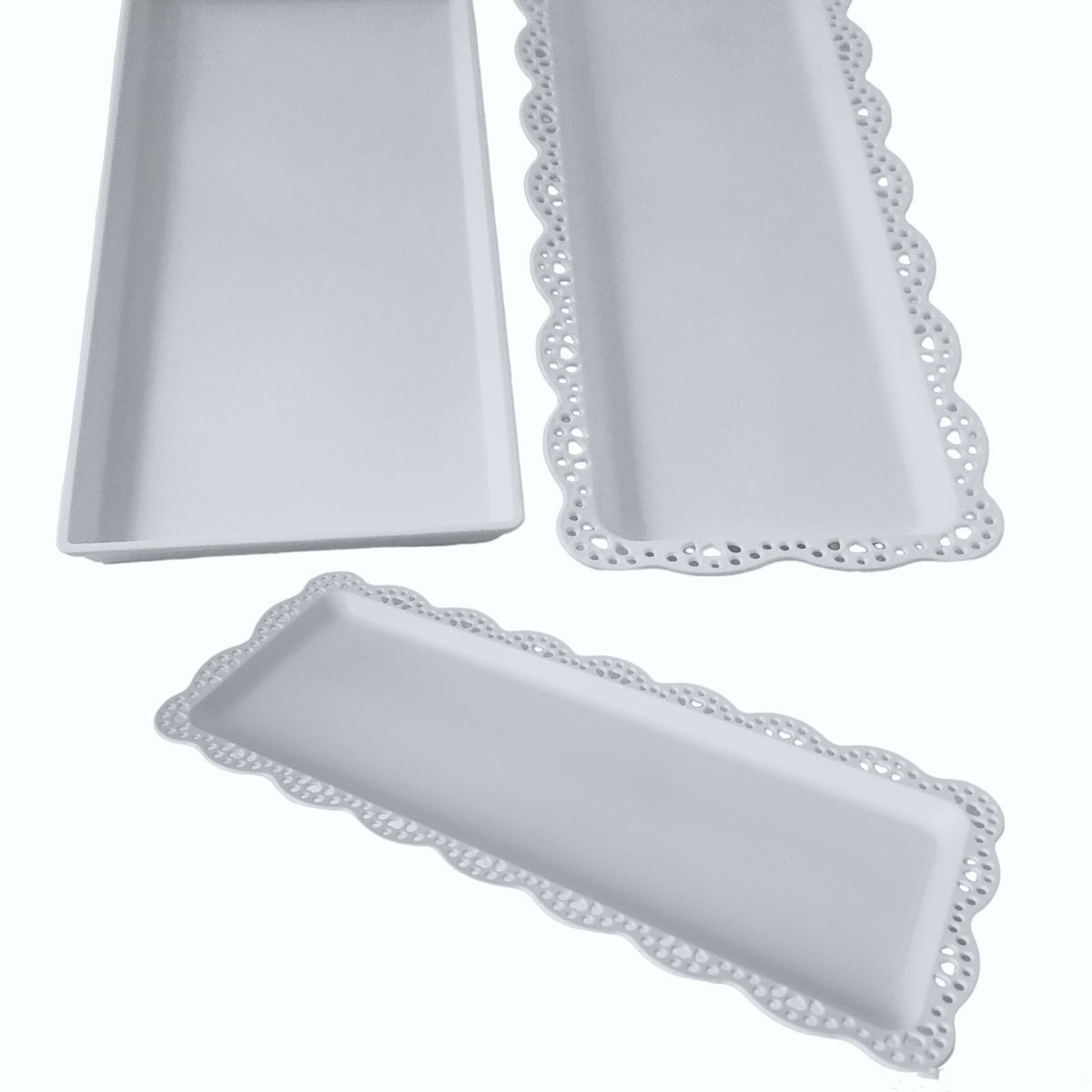 GENERICO - Pack 3 Bandejas Rectangular Para Pasteles