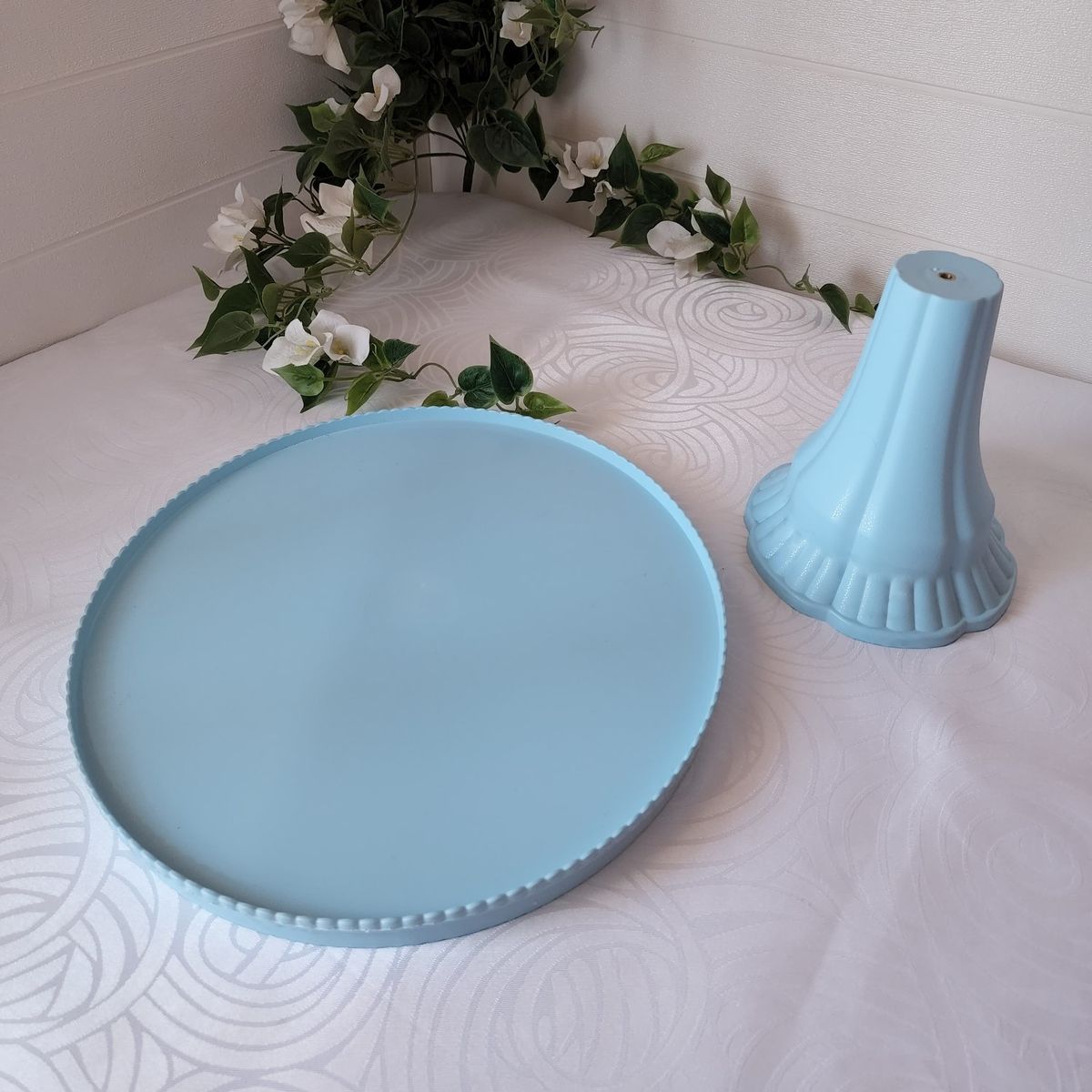 GENERICO - Porta Torta tipo Alzador Redondo 32cm - Celeste