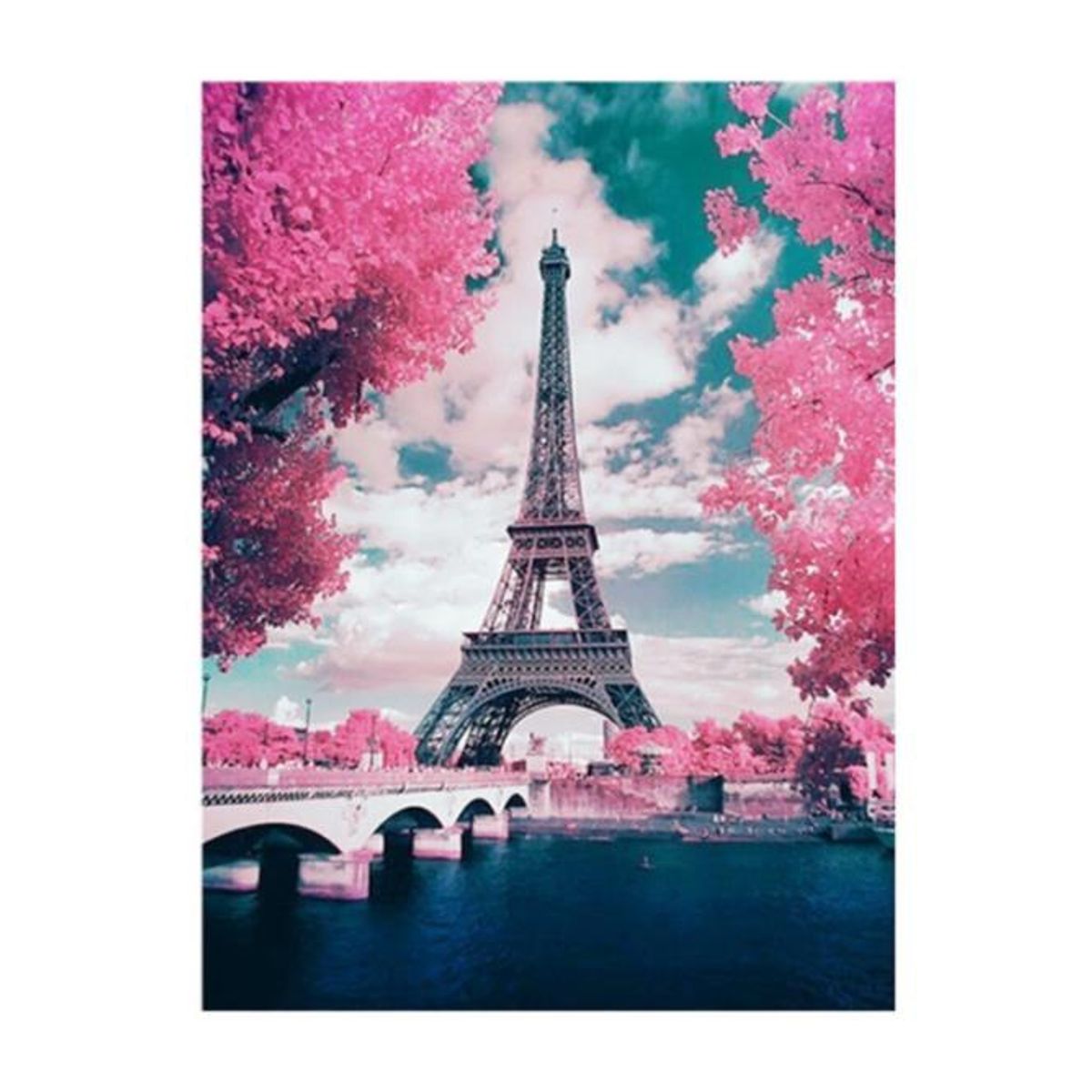 KUANGYE - 5d Diamond Paintingbordado Pintura Diamante - París En Rosa