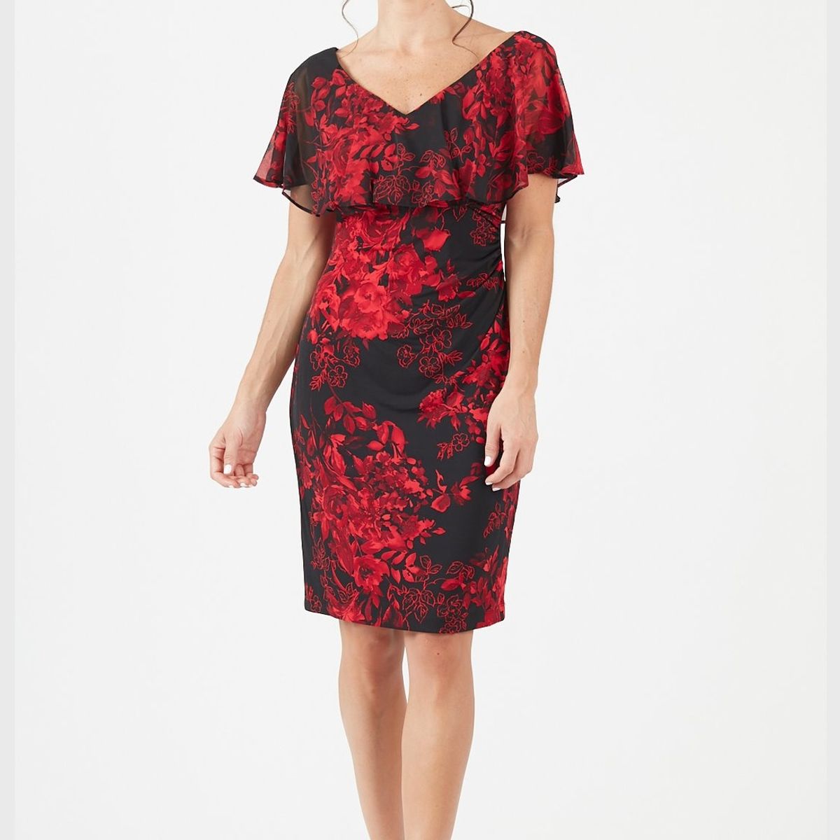 PRIVILEGE - Vestido rojo estampado PRIVILEGE
