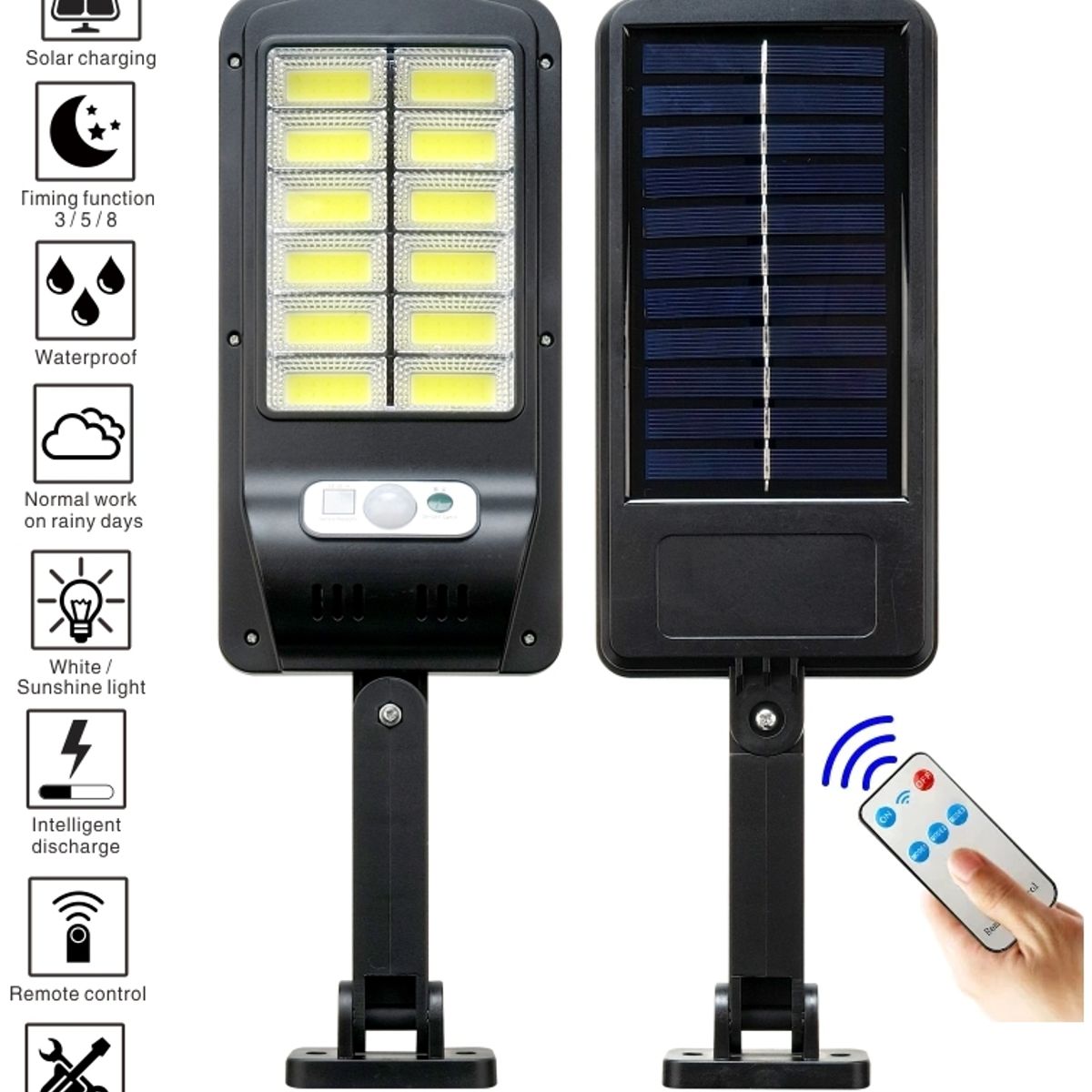GENERICO - Foco Solar 100w Foco Led Focos Solares Potentes Exteriores