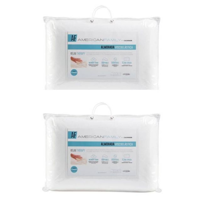 CANNON - Pack de 2 Almohadas Viscoelástica Memory Cannon 40x60cm