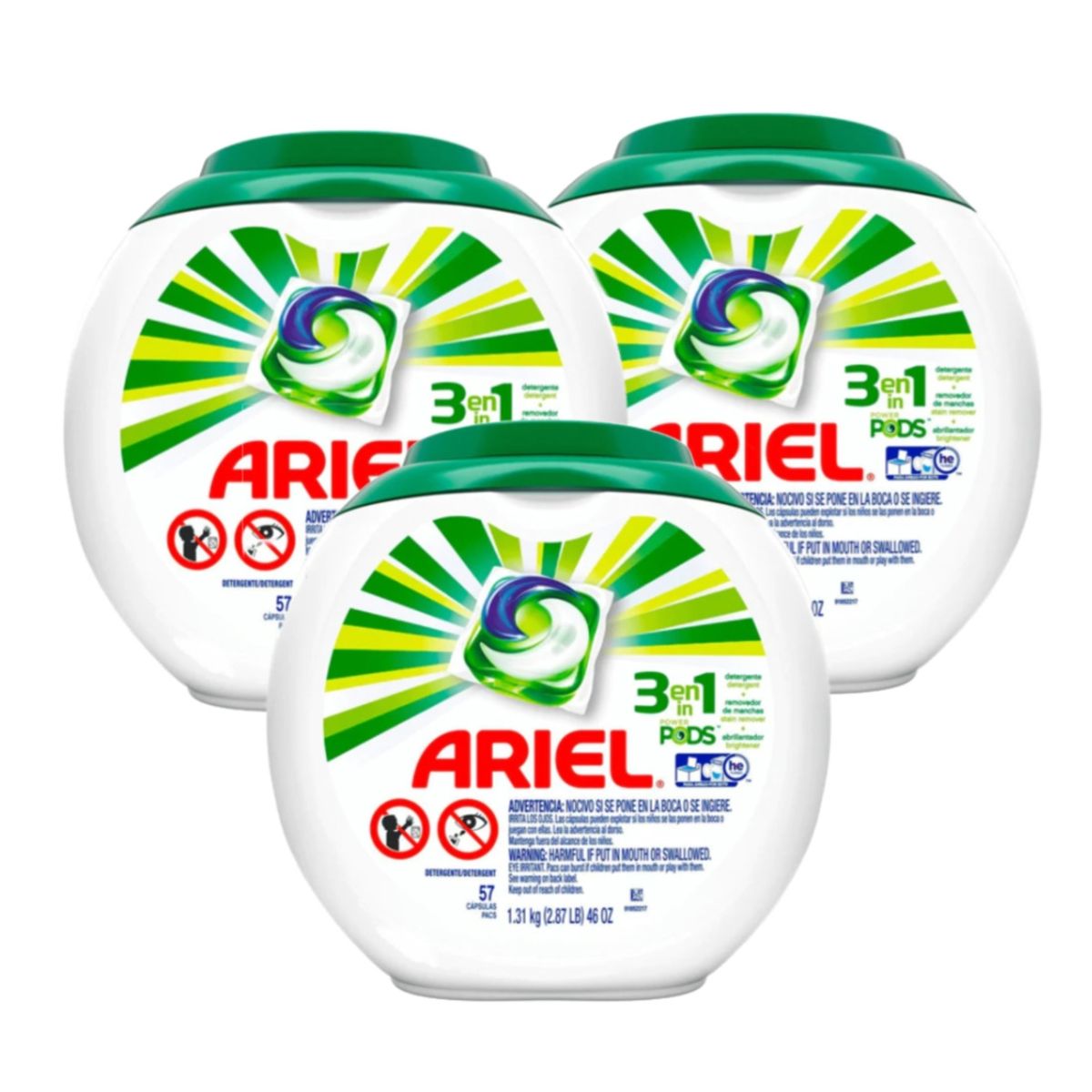 ARIEL - Detergente en Capsulas Ariel 3 x 57 Un ARIEL