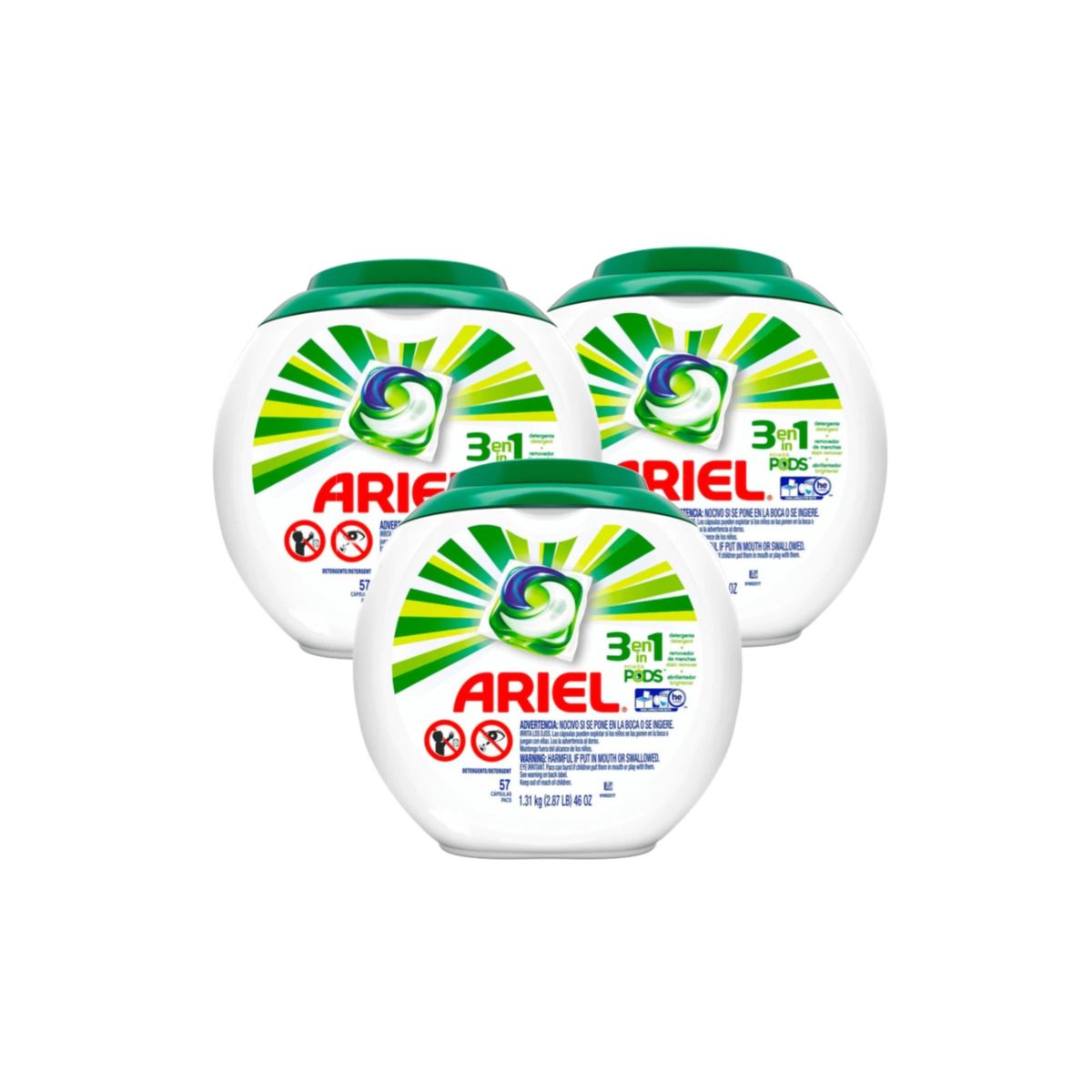 ARIEL - Detergente en Capsulas Ariel 3 x 57 Un ARIEL
