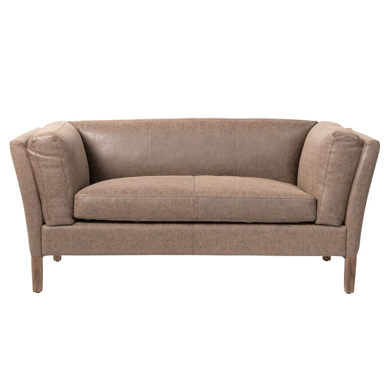 MEYA MUEBLES - Sofá Mei Mediano café oscuro 67x157x82