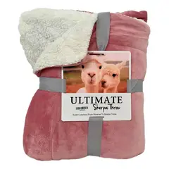 GLOBAL LATIN GROUP - Manta Sherpa Para El Invierno 200 X 230 - Rosa - 2 Plazas