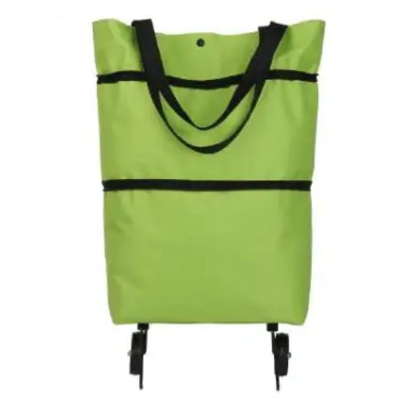 GENERICO - Bolsa Plegable Con Ruedas Color Verde