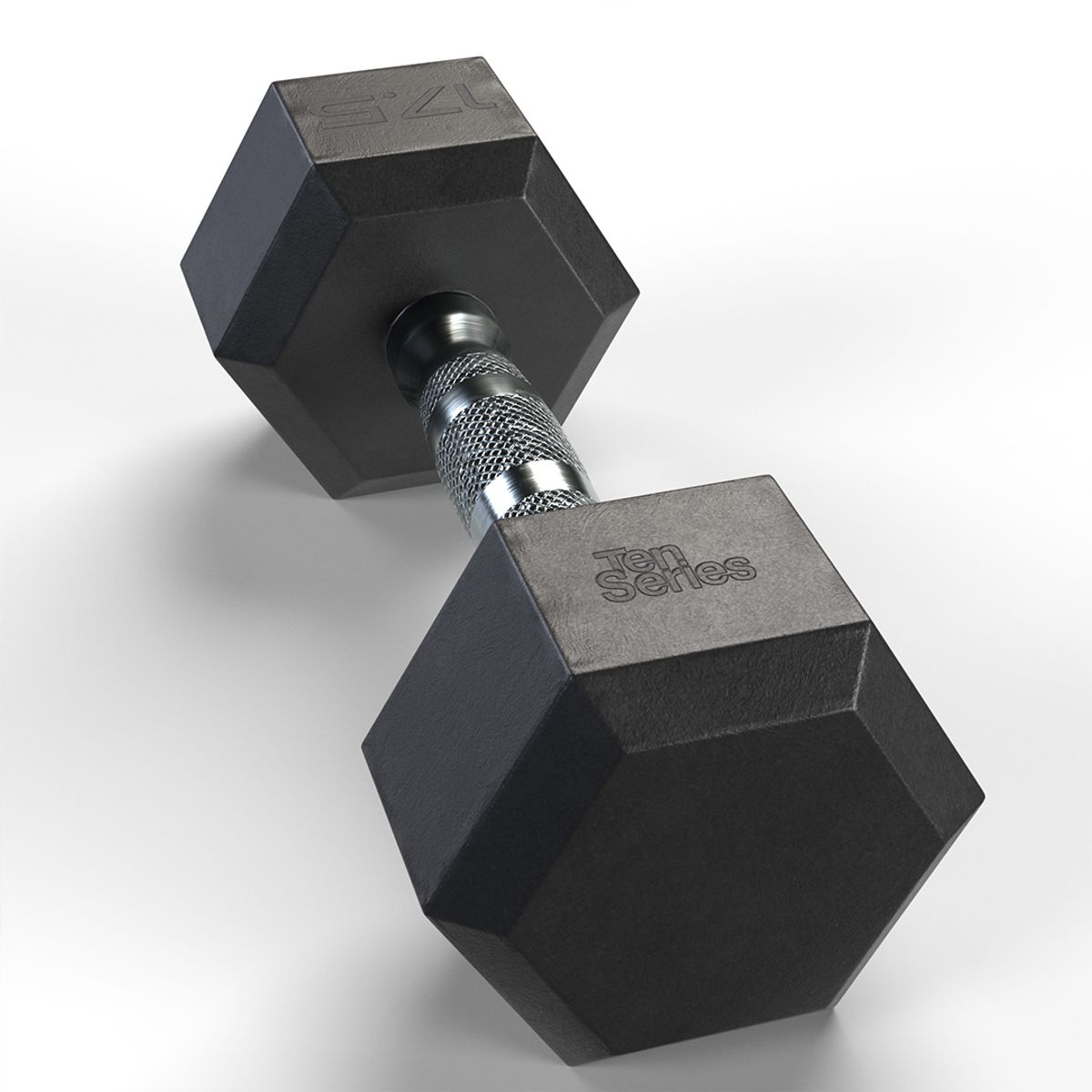 TEN SERIES - Mancuerna Hexagonal Recubierta En Caucho 17.5 Kg