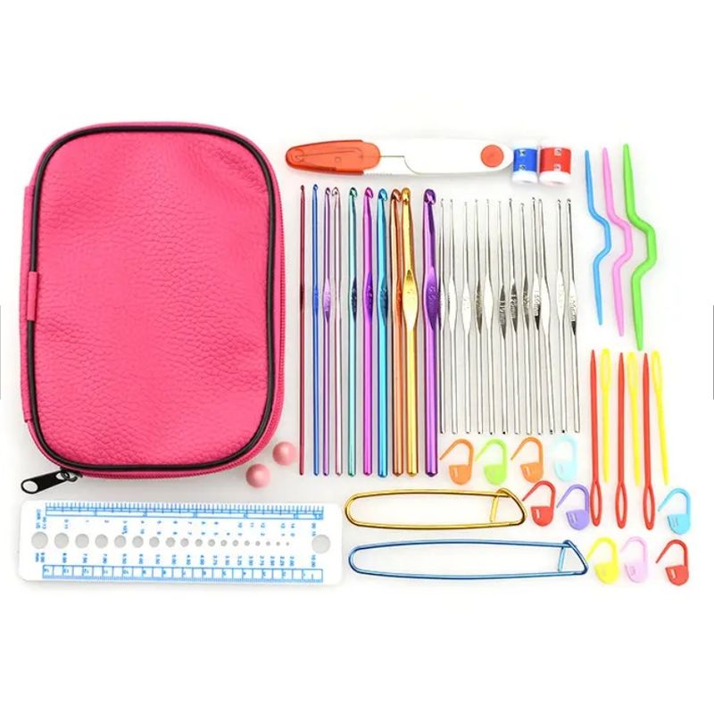 GENERICO - Estuche 22 Crochets Excelente Calidad + 70 Accesorios