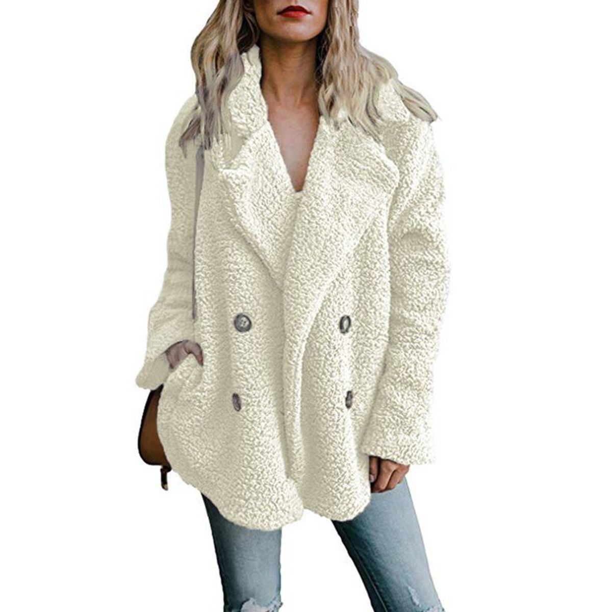 BONVERANO - Chaqueta de manga larga mujer Blanco.