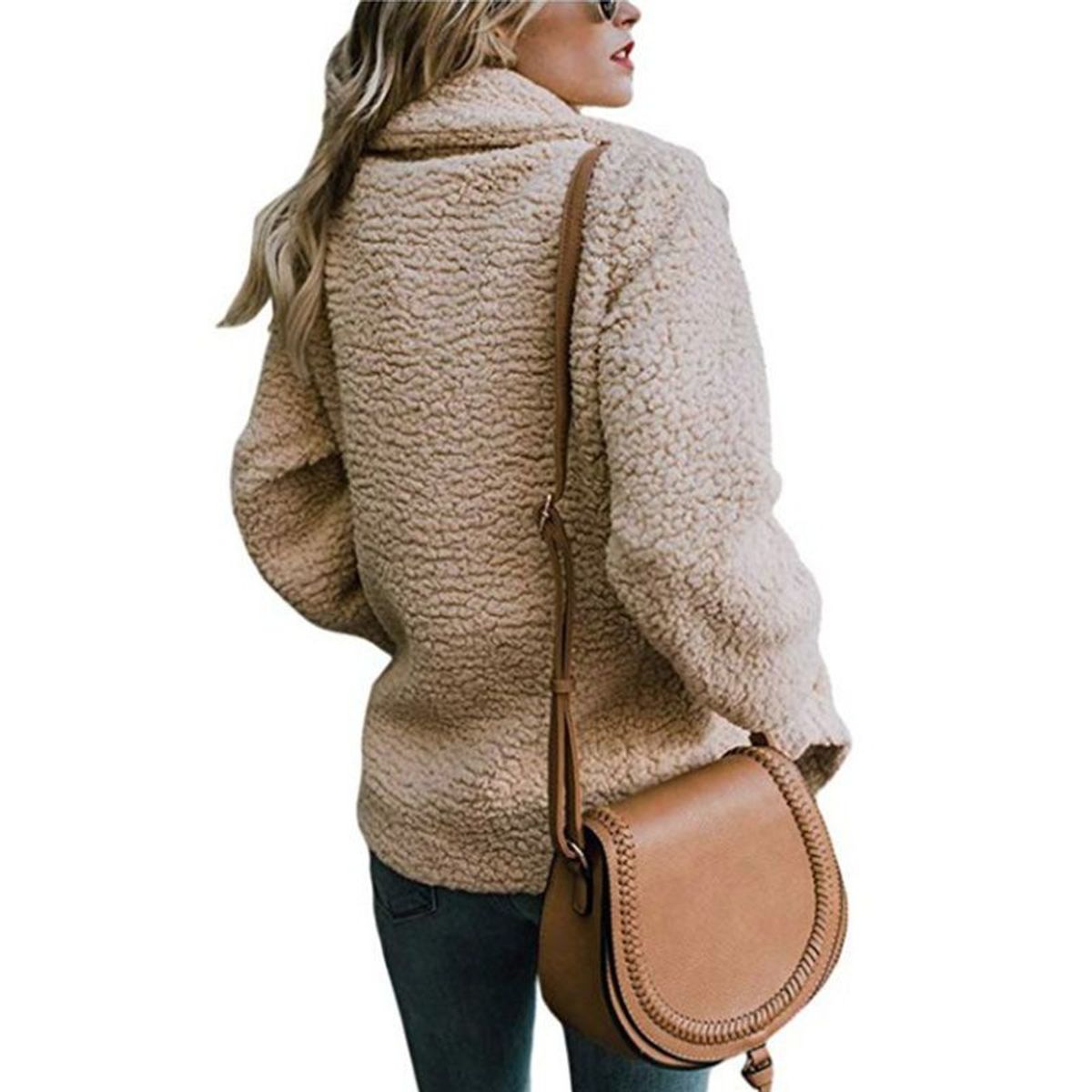 BONVERANO - Chaqueta para Mujer Manga Larga Beige.