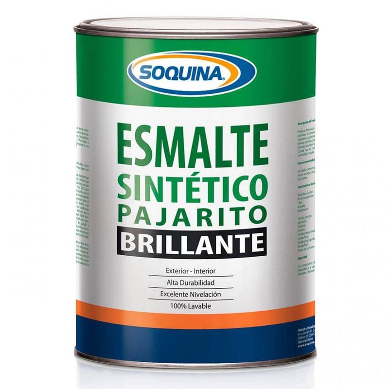 SOQUINA - ESMALTE SINTETICO PAJARITO NEGRO GL SOQUINA 20009501