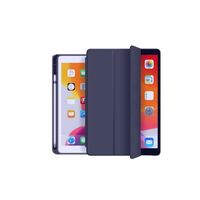 Carcasa / Funda Silicone Ipad 10.2 Azul Oscuro Con Espacio Lapiz