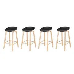 GLOBAL LATIN GROUP - Pack 4 Silla Piso Bar Alto - Negro