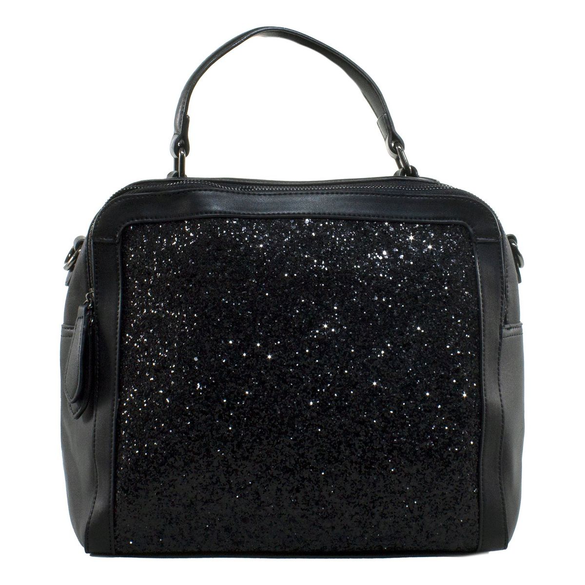 MAILEA - Cartera ecocuero grande rigida para mujer negro