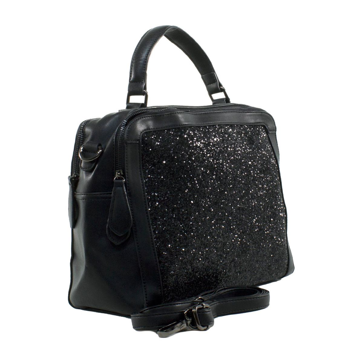 MAILEA - Cartera ecocuero grande rigida para mujer negro