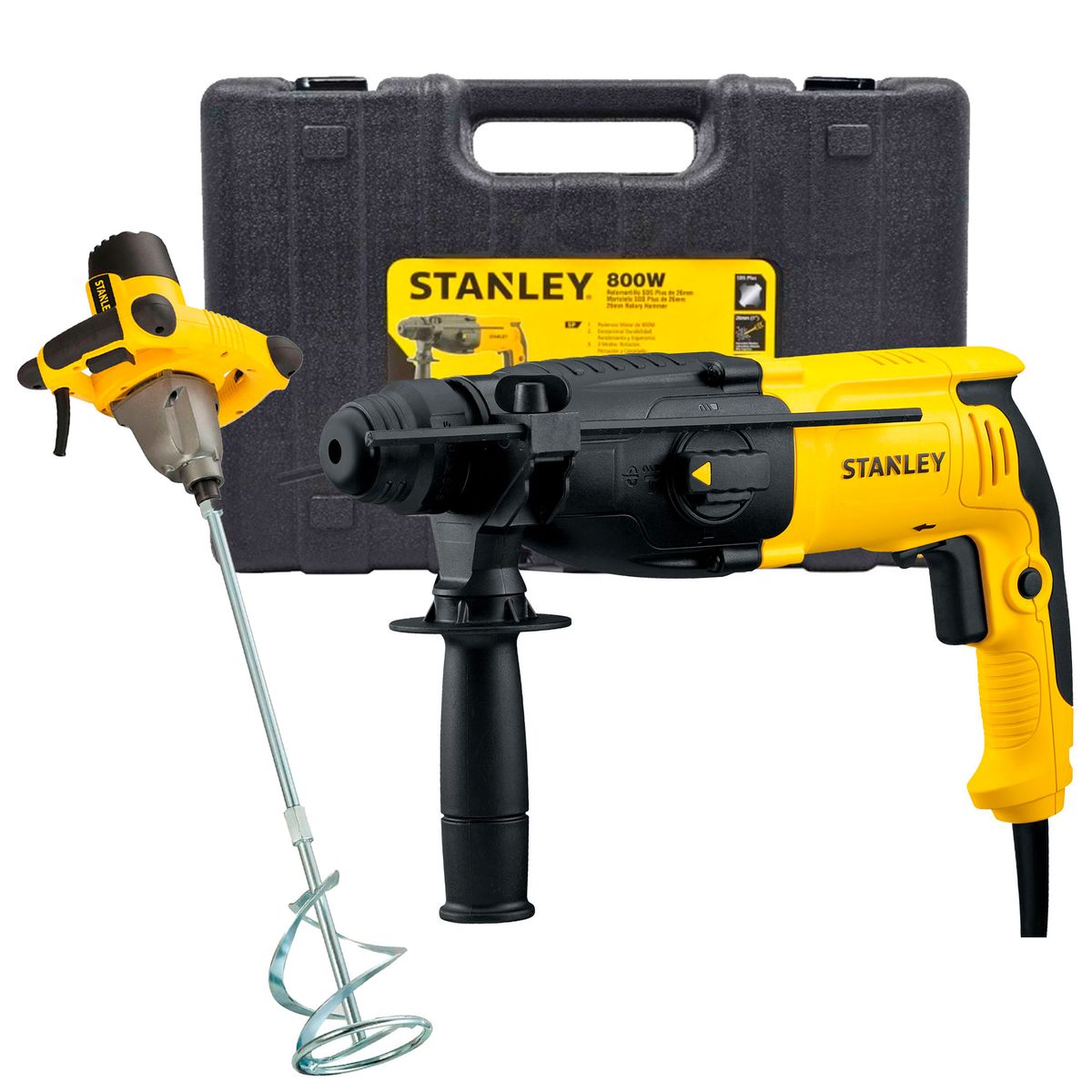 STANLEY - Rotomartillo 800W + Mezcladora 1400W STANLEY
