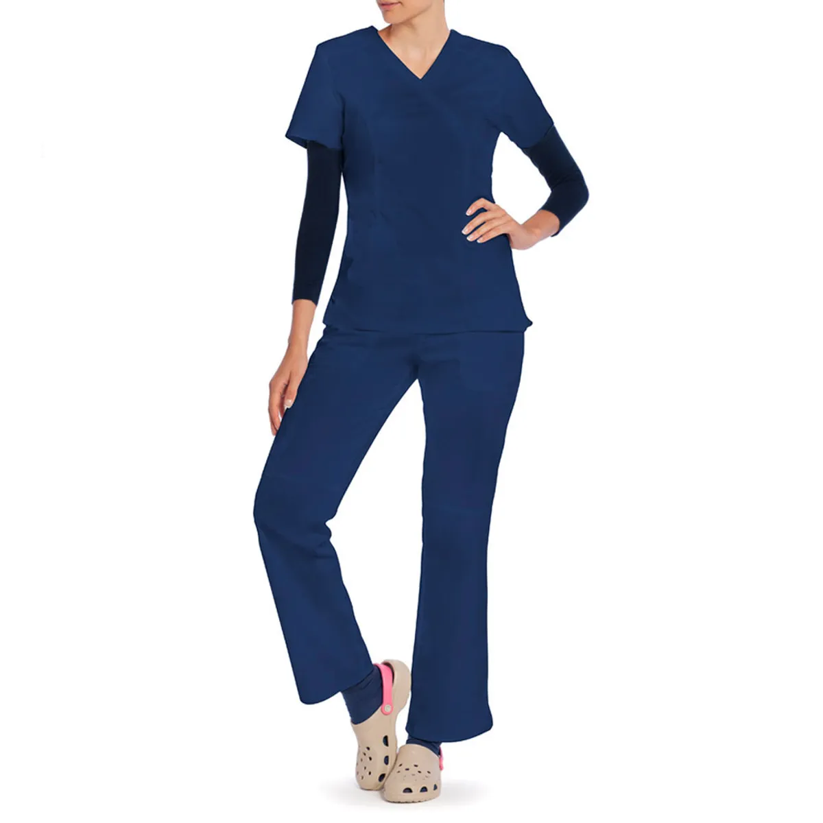 MONARCH - Polera Esencial Uniformes Salud Azul Monarch