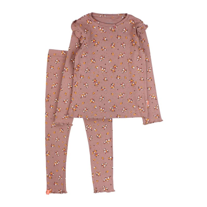 FICCUS - Pijama kids niña rib floral 324