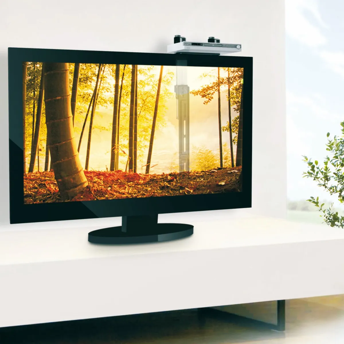 MACROTEL - Soporte para dvd o decodificador + cable HDMI
