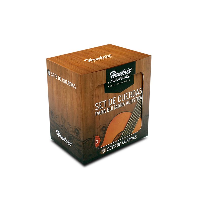 HENDRIX - Cuerdas Para Guitarra Acústica Set 10 Unidades Hendrix