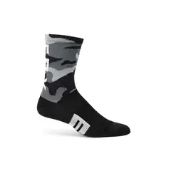 FOX - Calcetines Bicicleta Mujer Flexair 6" Merino Negro Camo
