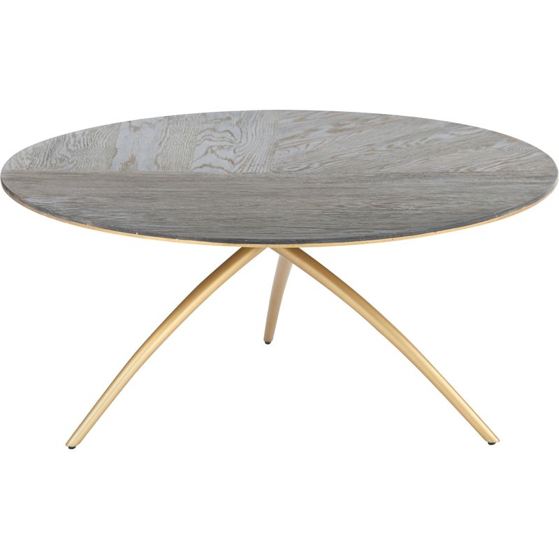 MEYA MUEBLES - Mesa de Centro Parda madera y acero 37x80